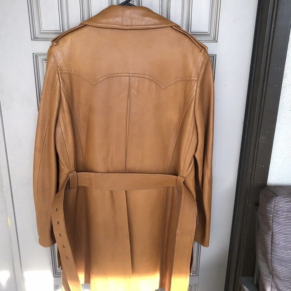 Stanley BlackerSzXL Designed Leather Coat Belt Made In Spain Double Breasted - Picture 14 of 14